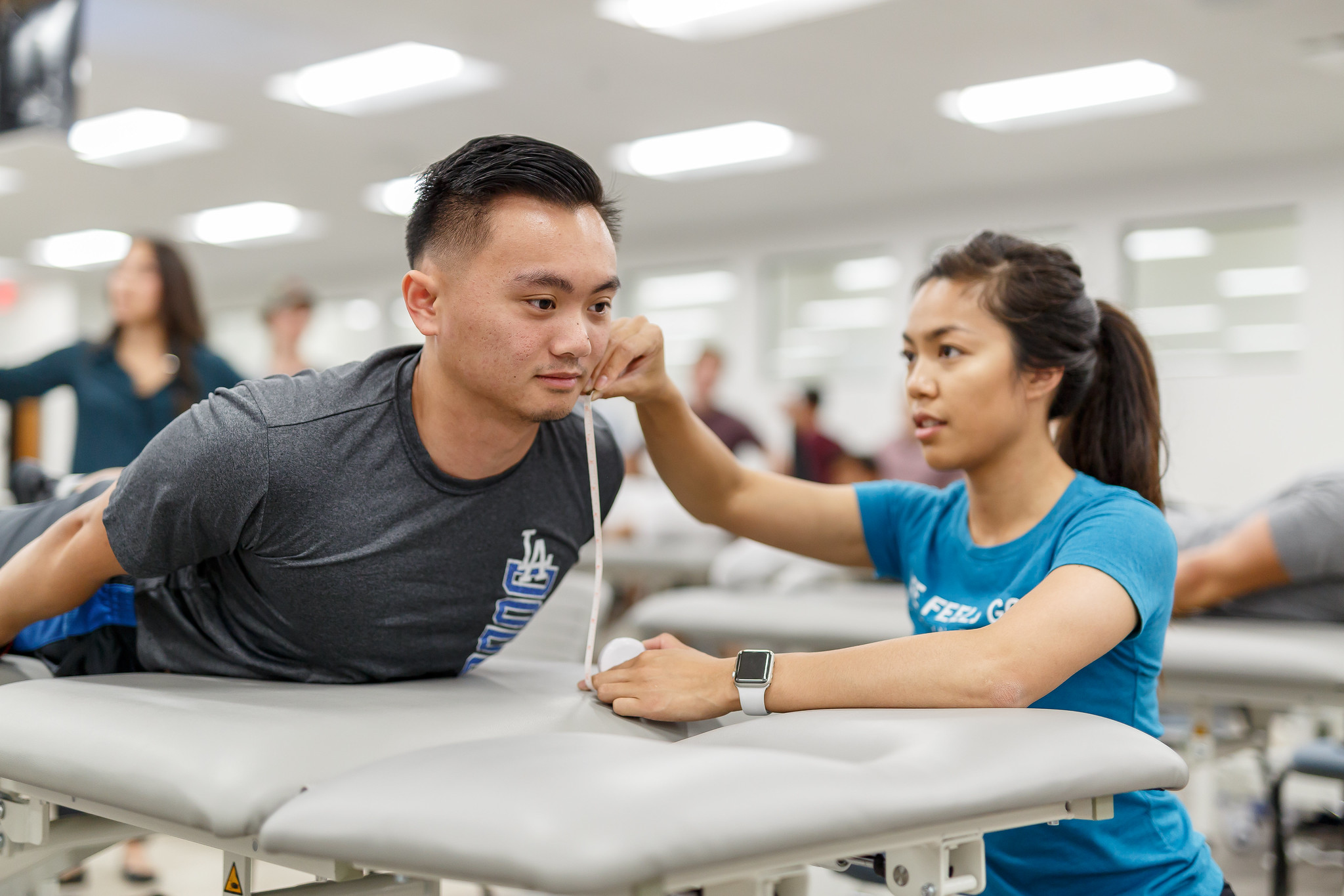 DPT students in a lab